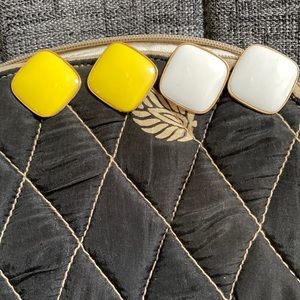 Vintage Trafari Clip Earrings